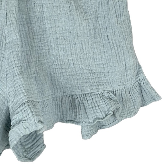 Show Me Your Mumu Rockie Ruffle Shorts Small Elastic Waist Gauze Pull On Blue - Picture 5 of 11